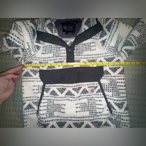 Carhartt WOMEN'S FLEECE SNAP FRONT PULLOVER - RELAXED FIT size XS 0-2 GUC. - Picture 3 of 11